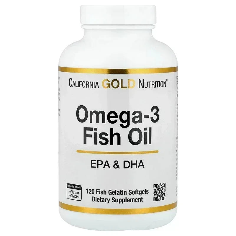 California Gold Nutrition, Omega-3 Fish Oil, 120 Fish Gelatin Softgels
