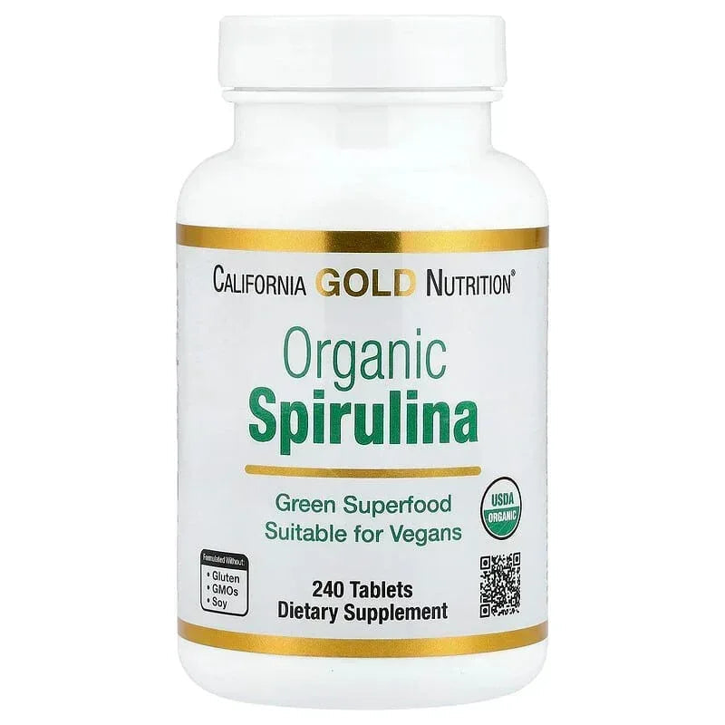 California Gold Nutrition, Organic Spirulina with Phycocyanin, and Chlorophyll