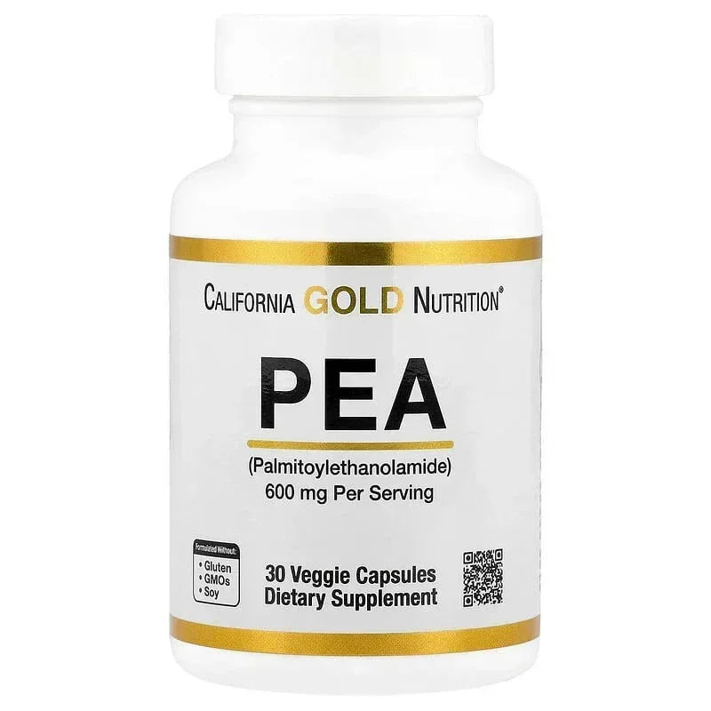 California Gold Nutrition, PEA (Palmitoylethanolamide), 90 Veggie Capsules (300 mg per Capsule)