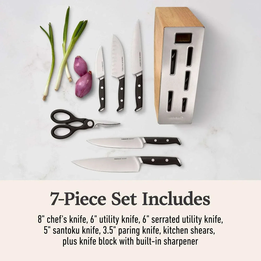 Calphalon Premier 7-Piece Knife Set with SharpIN EdgeTech - USA MEGA SHOP
