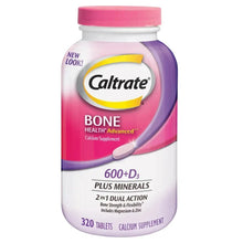 Caltrate Bone Health advanced calcium supplement bottle, 320 tablets
