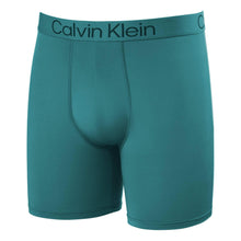 Men's boxer briefs, teal green, elastic waistband with Calvin Klein logo