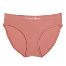 Women's blush pink bikini brief with Calvin Klein logo waistband