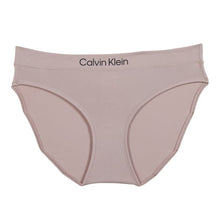 Women's light mauve bikini brief with Calvin Klein logo waistband