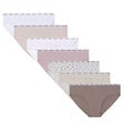 Assorted Calvin Klein youth bikini underwear 7-pack shown in mini color lineup