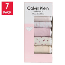 Calvin Klein youth bikini underwear 7-pack, pink and white assorted