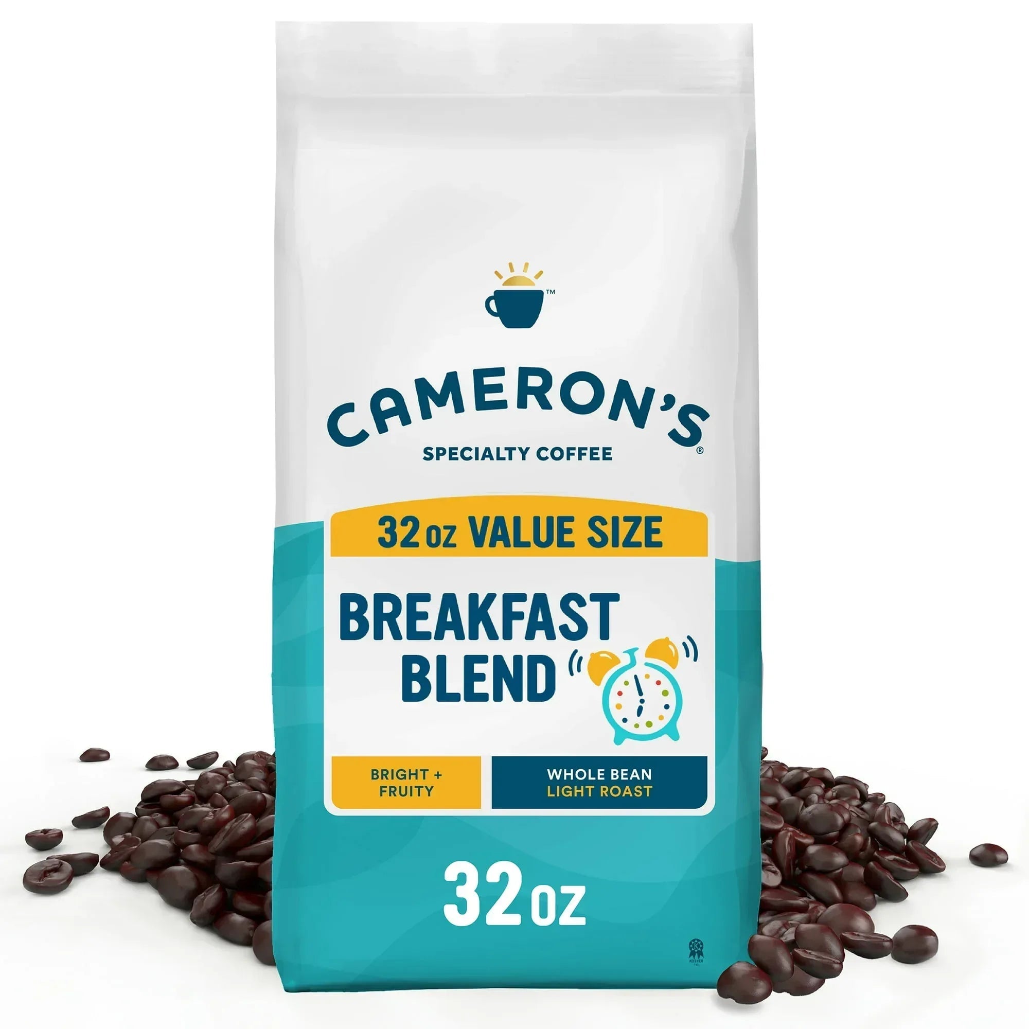 Cameron's Coffee Breakfast Blend Light Roast Whole Bean Coffee - 32oz