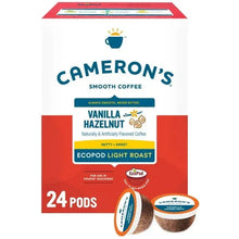 Coffee pods box, vanilla hazelnut light roast, 24-count EcoPod