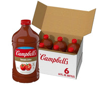 Tomato juice bottle with 6-pack carton, 64 fl oz, Campbell's