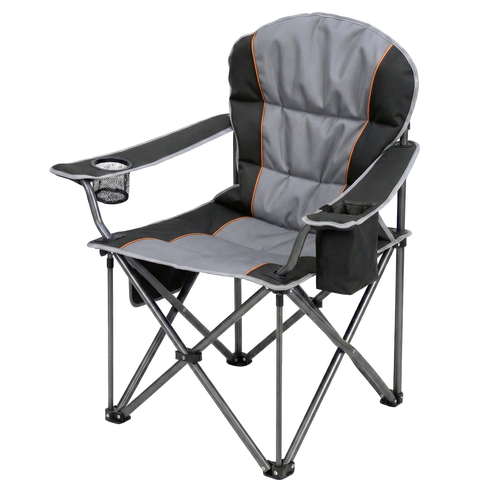 Alvantor Oversized Camping Folding Chair Heavy Duty 500lbs Capacity, Cup Holder & Cooler Bag, Portable for Outdoor