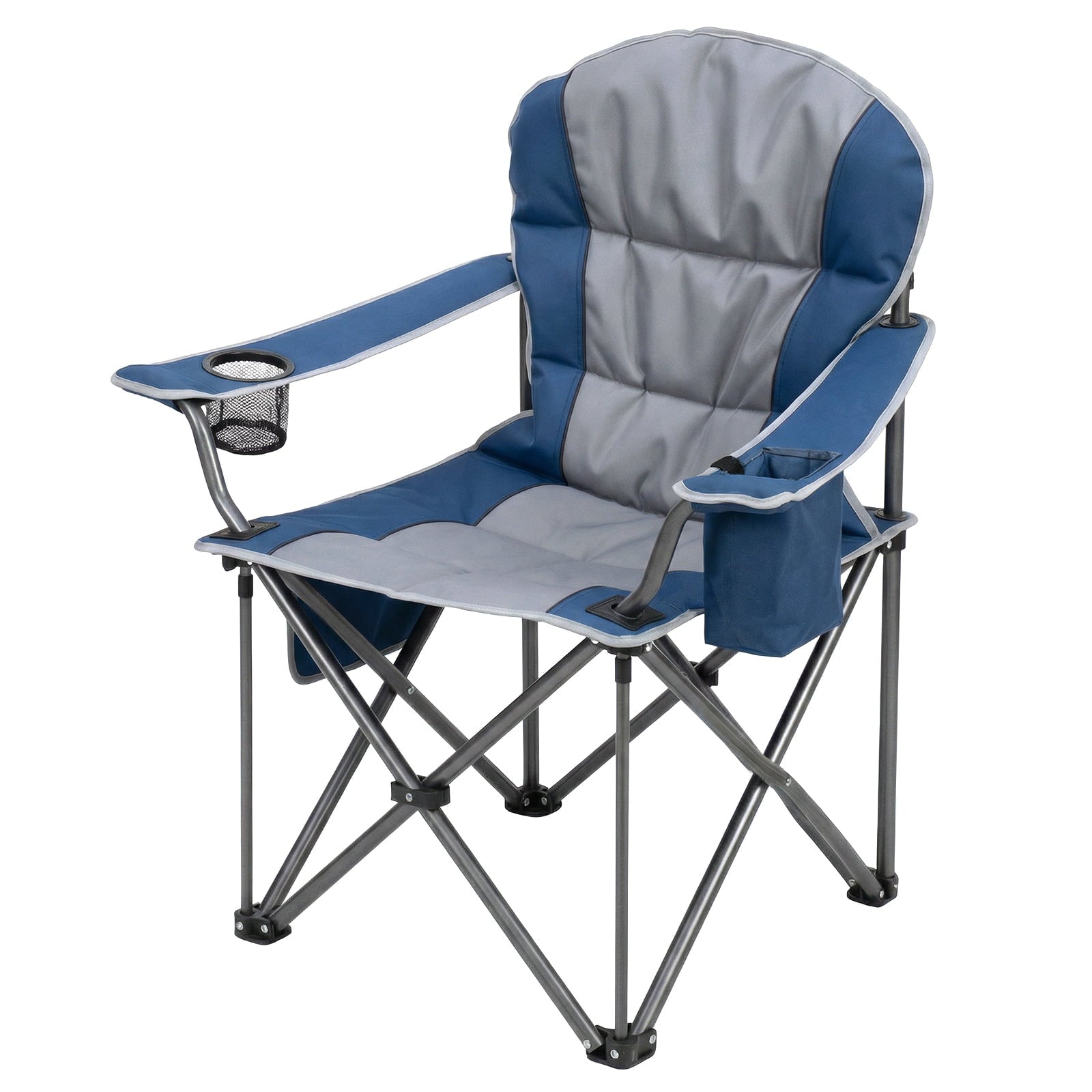 Alvantor Oversized Camping Folding Chair Heavy Duty 500lbs Capacity, Cup Holder & Cooler Bag, Portable for Outdoor