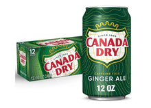 Canada Dry caffeine-free ginger ale 12 oz cans, 12-pack with carton