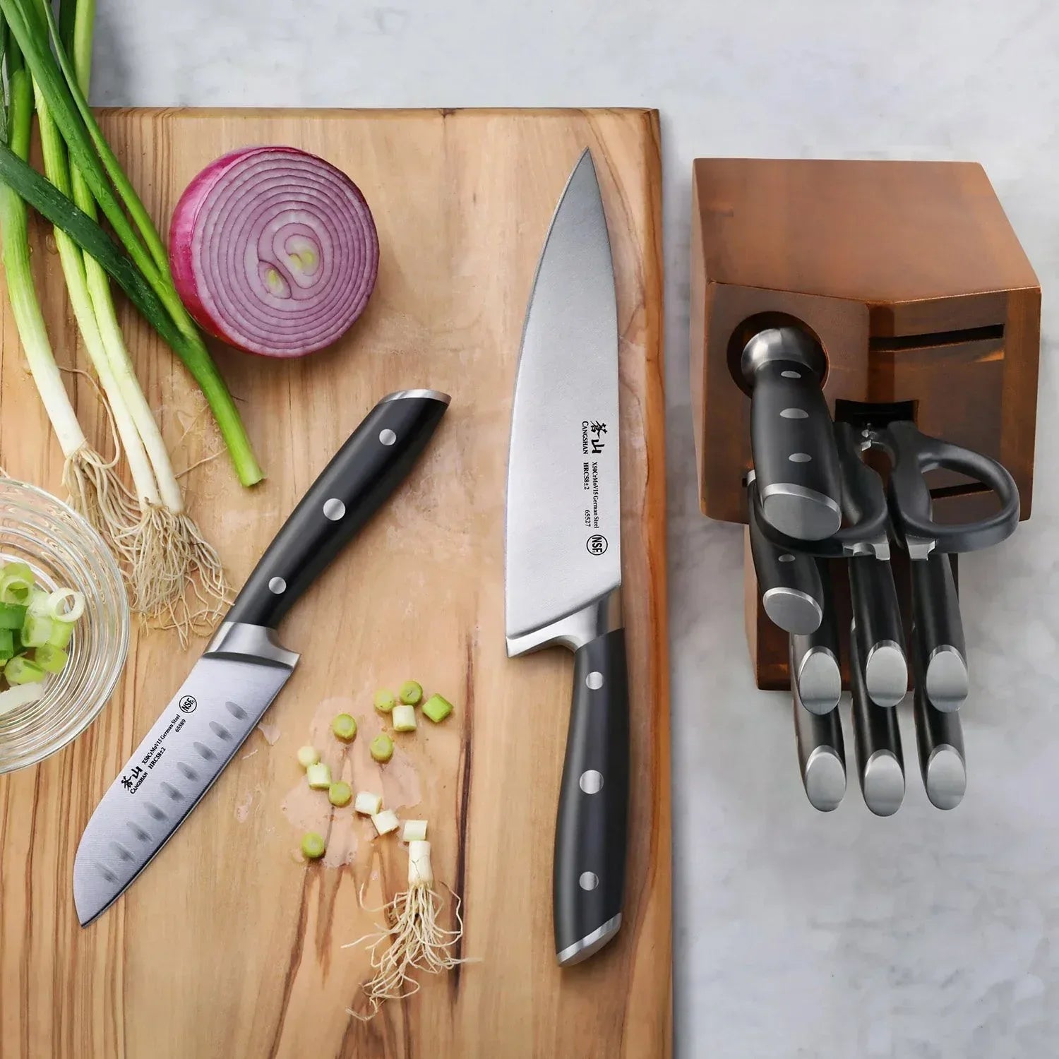 Cangshan 12-Piece German Steel Forged Knife Block Set
