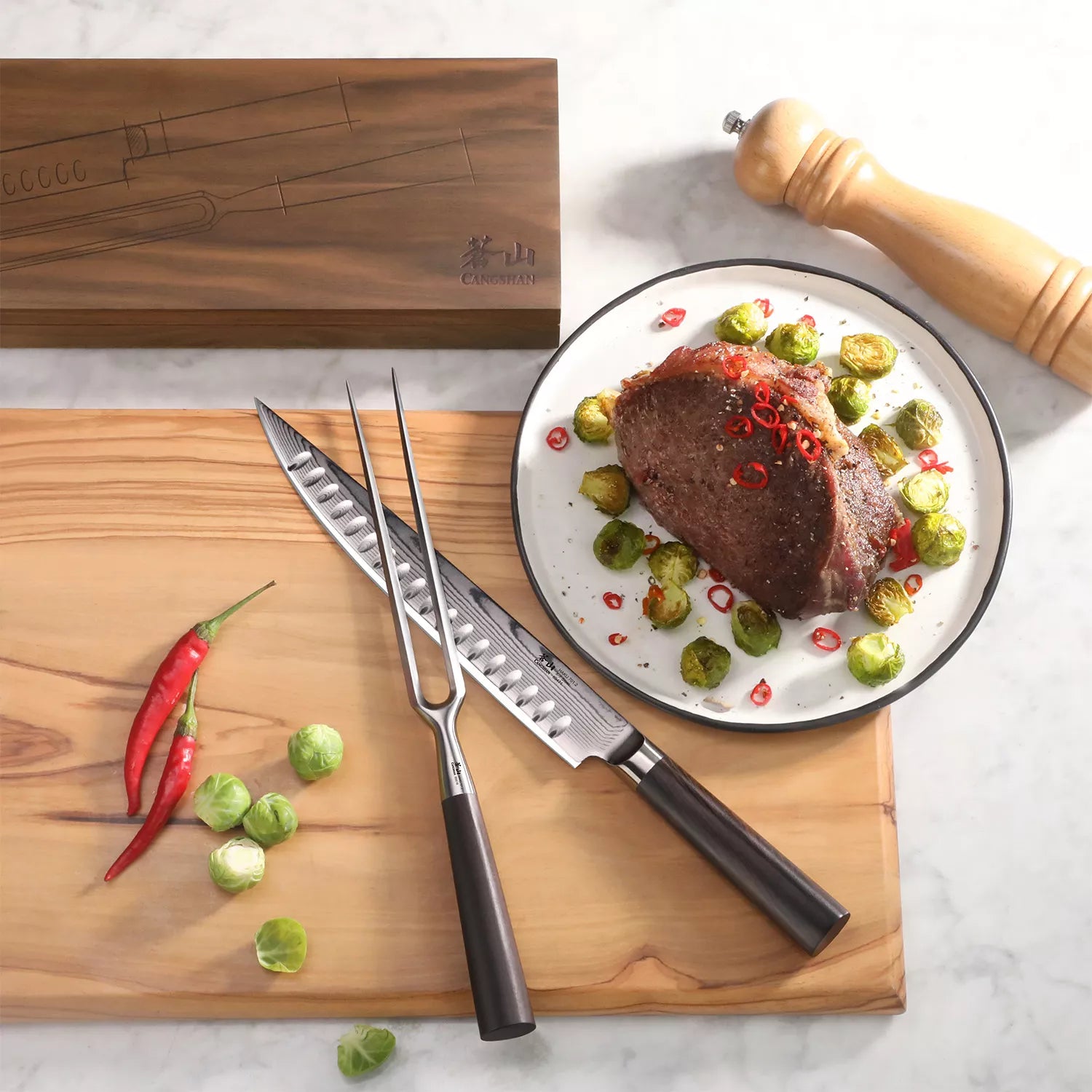 Cangshan Haku Carving Set