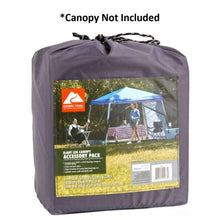 Gray slant-leg canopy accessory pack in a zippered carry bag