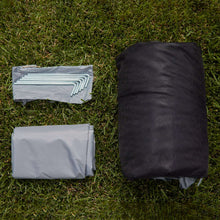 Canopy accessory pack with dark storage bag and folded wall panels