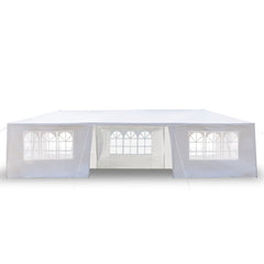 Alvantor White 10x30 ft Outdoor Pop Up Canopy Tent with Removable Sidewalls and Windows,Easy-Setup Gazebo,7 Sides