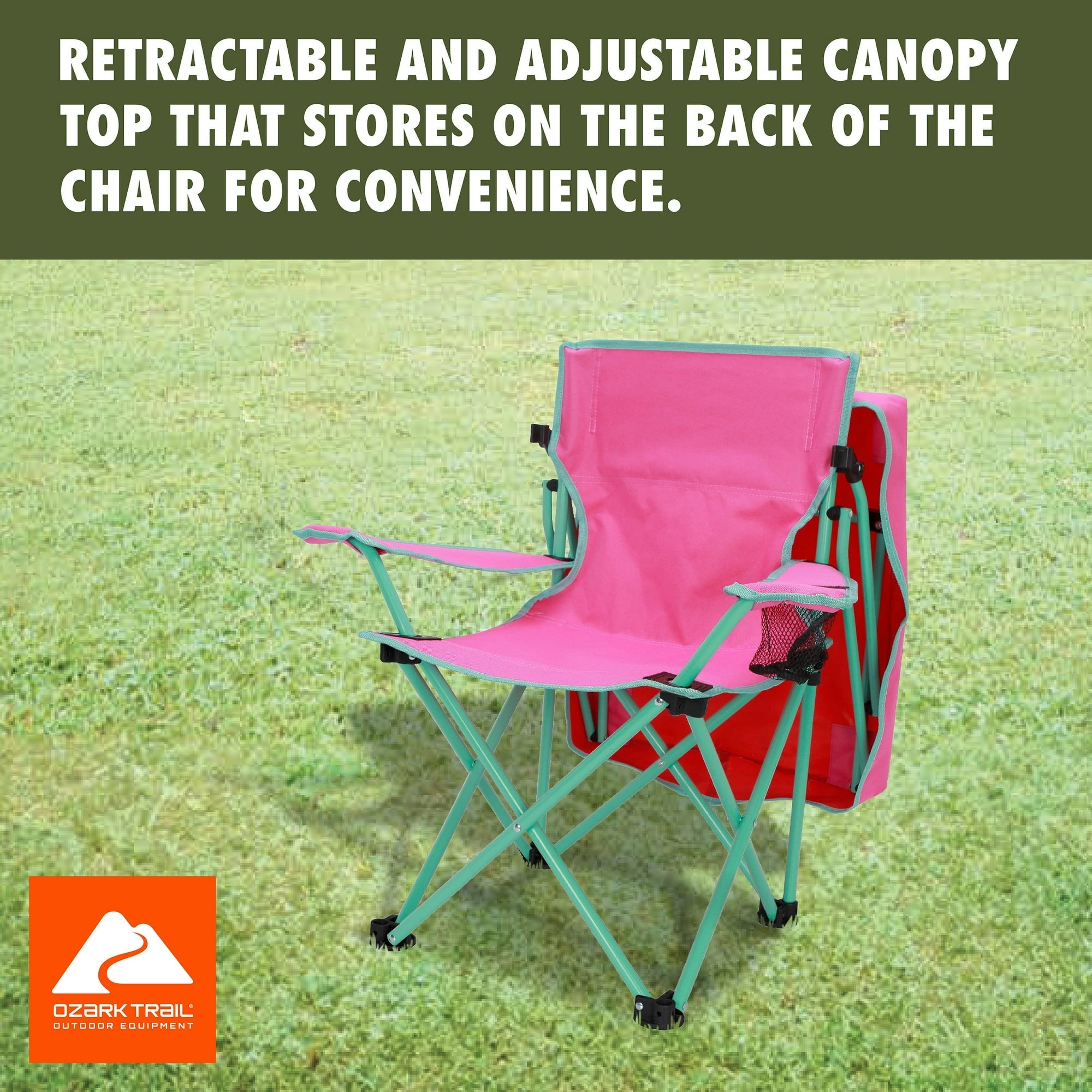 Ozark Trail Kids Canopy Chair with Safety Lock (125 lb. Capacity),