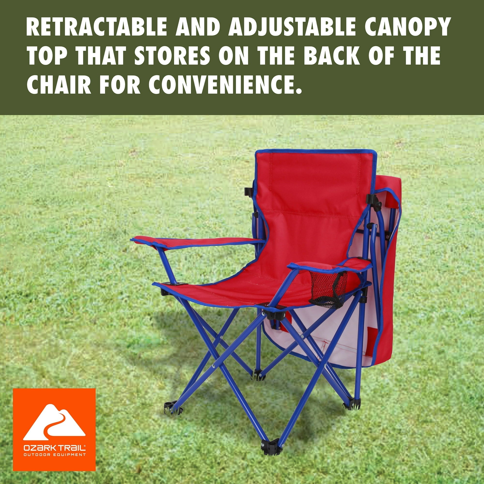 Ozark Trail Kids Canopy Chair with Safety Lock (125 lb. Capacity),