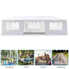 Alvantor White 10x30 ft Outdoor Pop Up Canopy Tent with Removable Sidewalls and Windows,Easy-Setup Gazebo,7 Sides
