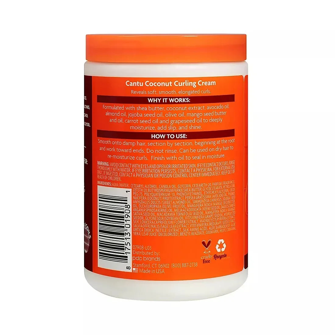 Cantu Shea Butter for Natural Hair Coconut Curling Cream, 25 oz.
