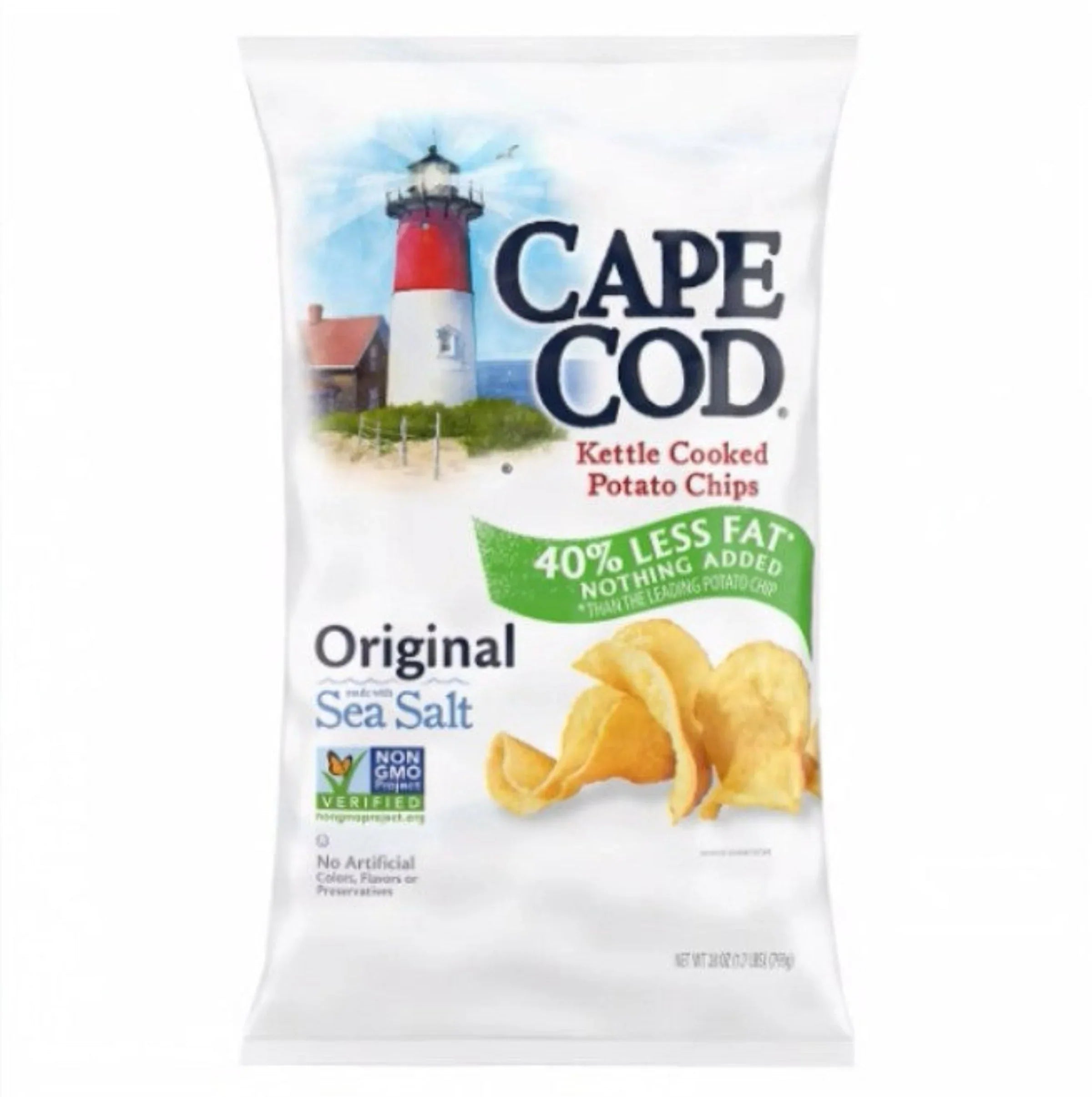 Cape Cod Less Fat Original Kettle Cooked Potato Chips, 28 oz. - USA MEGA SHOP