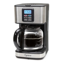 Capresso 12-cup coffee maker with glass carafe, stainless steel and digital display