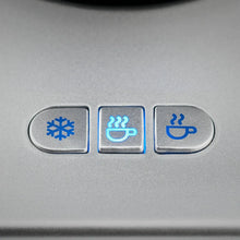 Capresso Automatic Milk Frother control panel with blue-lit function icons