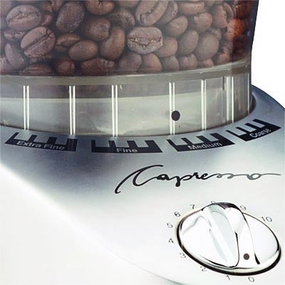 Capresso Metal Die-Cast Housing Conical Burr Coffee Grinder