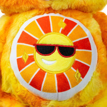 Care Bears medium plush Funshine Bear, orange sun face with black sunglasses