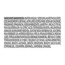 Ingredients text panel listing skin-care components in fine print