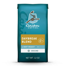 Caribou Coffee Daybreak Blend ground coffee bag, light roast, 12 oz