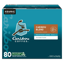 KEURIG K-Cup pod box, Caribou Blend medium roast, 80-count