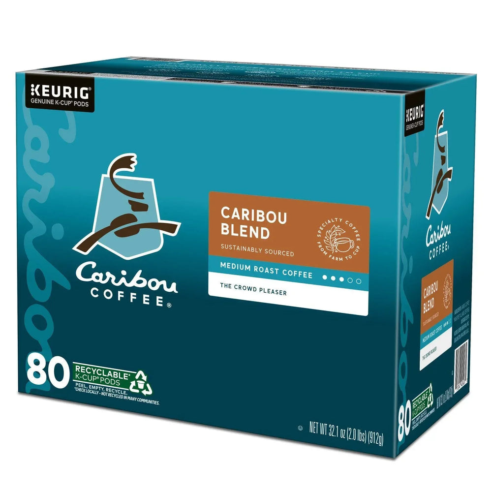 Caribou Coffee Medium Roast K-Cup Pod, Caribou Blend, 80 ct. - USA MEGA SHOP