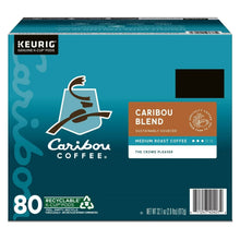KEURIG K-Cup pod box, Caribou Blend medium roast, 80-count with barcode