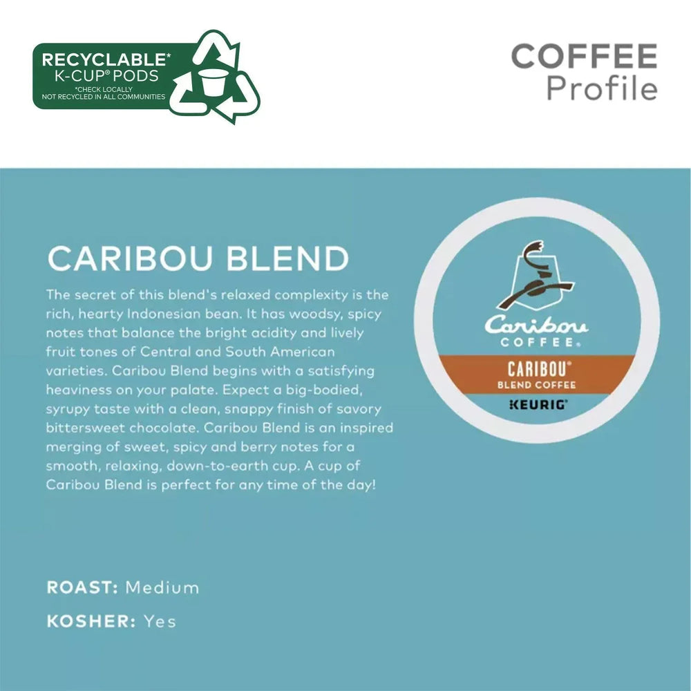Caribou Coffee Medium Roast K-Cup Pod, Caribou Blend, 80 ct. - USA MEGA SHOP