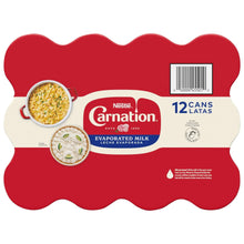 Carnation evaporated milk 12-pack back panel with barcode