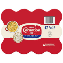 Carnation evaporated milk 12-can pack with serving illustration circles