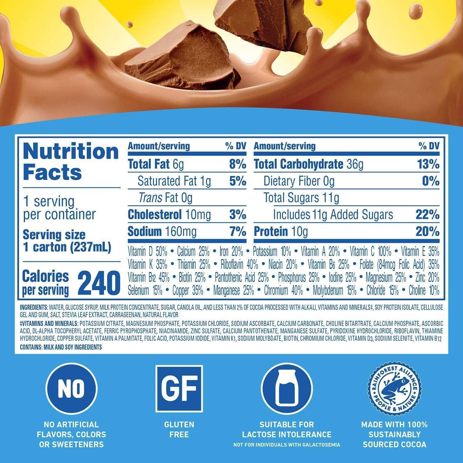 Carnation Breakfast Essentials Ready To Drink, Rich Milk Chocolate 8 oz., 24 pk.