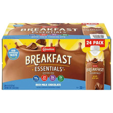 Breakfast Essentials rich milk chocolate 24-pack carton with bottle artwork