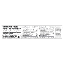Evaporated milk Nutrition Facts label with calories and % daily values