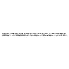 Evaporated milk ingredients facts panel with nutrition and serving info