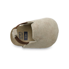 Carter's Child of Mine Infant Unisex Suede Slip-On Clogs, Color Tan, Sizes (0-3) - (3-6) Months