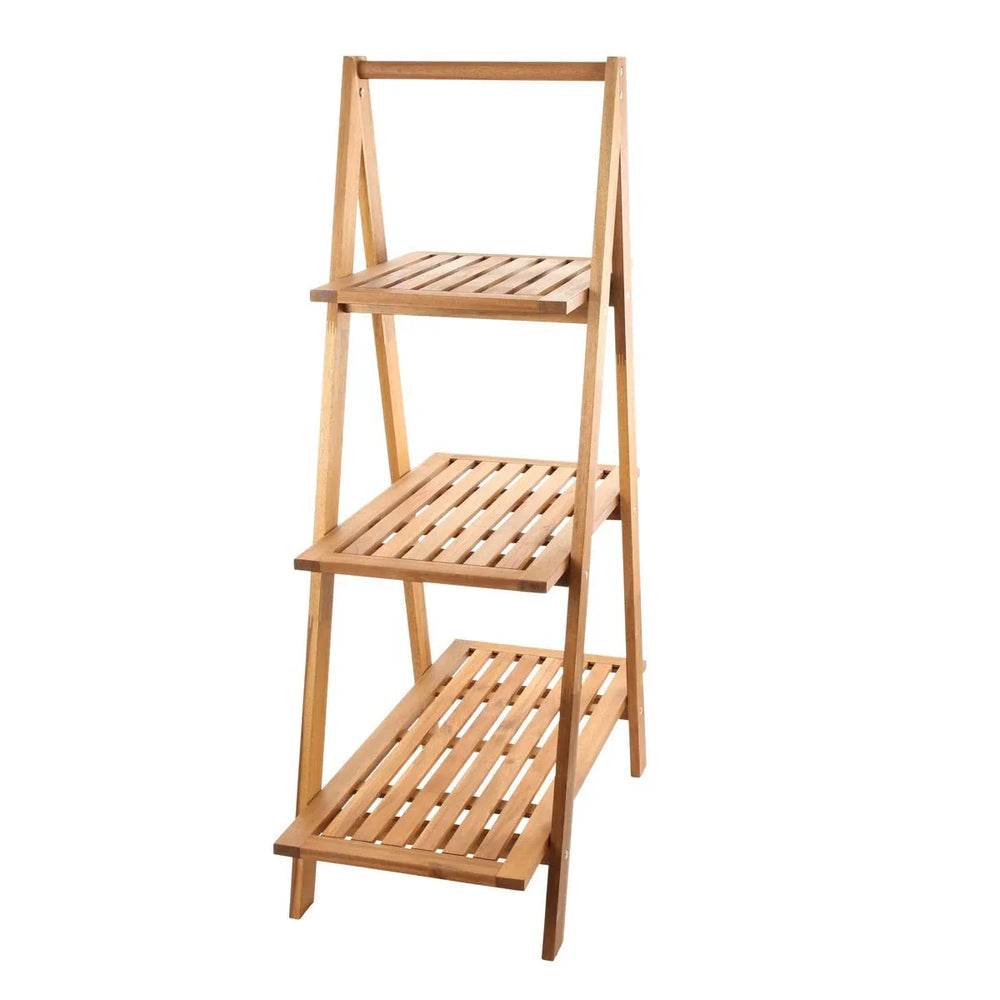 Cascade 3-Layer Outdoor Wood Plant Stand - USA MEGA SHOP