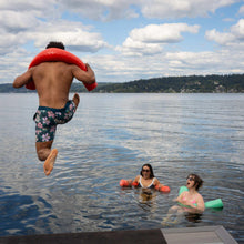 Water sports float noodle, red foam