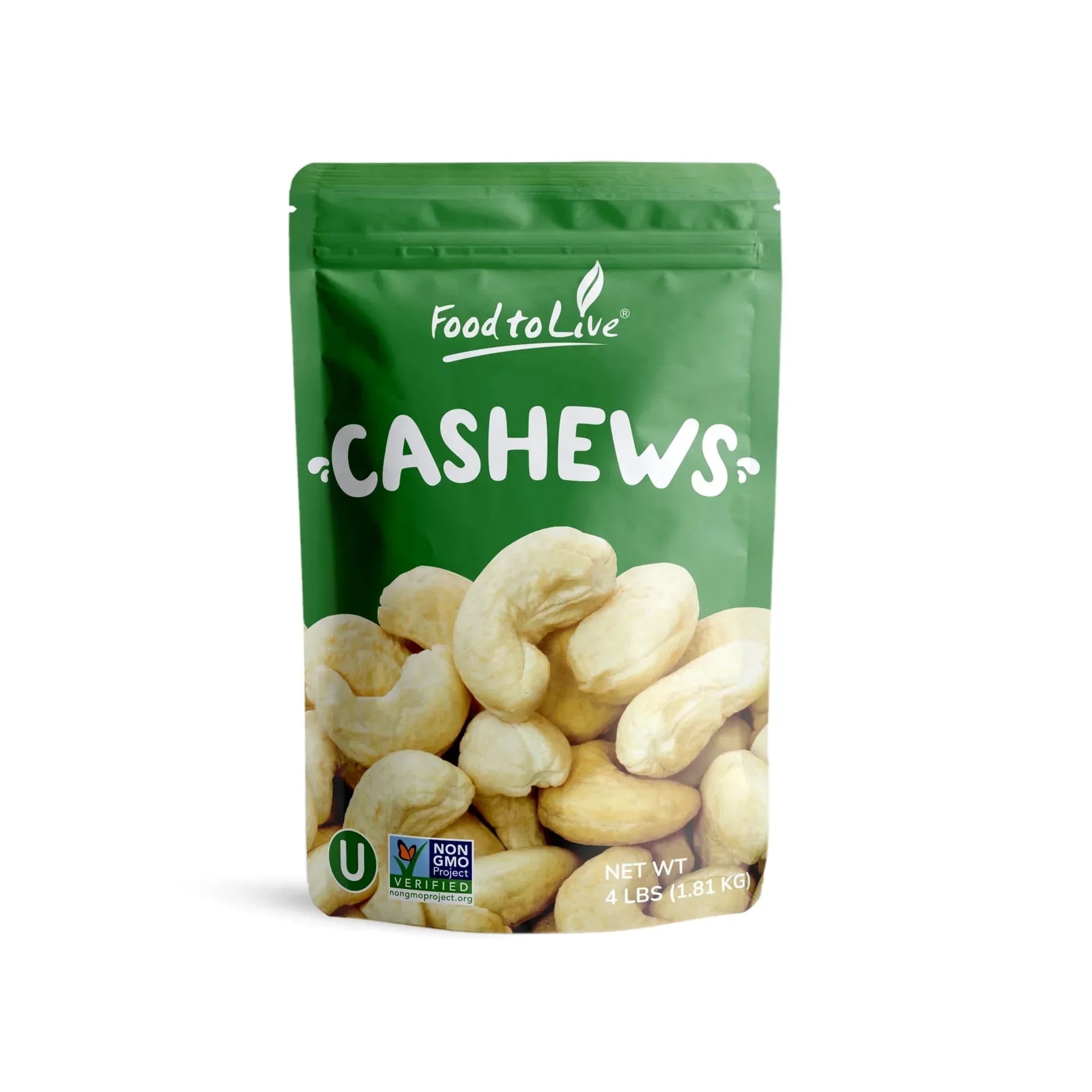 Cashew Nuts, 1 Pound – Non-GMO Verified, Large Size W240, Unsalted, Kosher