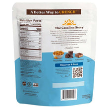 Catalina Crunch cereal pouch back panel with nutrition facts and barcode.