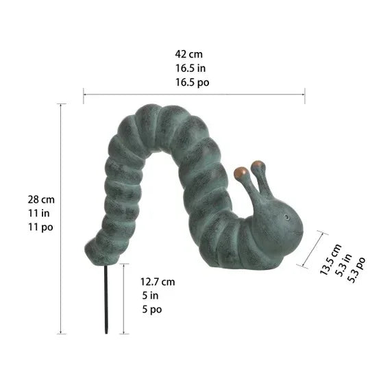 Caterpillar Garden Statue