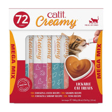 Lickable cat treat tubes multipack, Catit Creamy 72-tube Mega Mix box