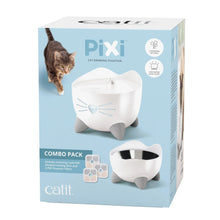 Catit Pixi cat drinking fountain combo kit box with fountain and filter pack